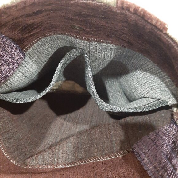 Vintage textured velvet and leather bag - Picture 7 of 13